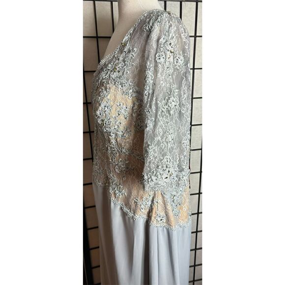 Mayqueen Couture Silver Mother of the Bride Beaded Embroidered Formal Gown - Picture 5 of 8